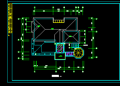 公爵风格别墅建筑施工cad设计方案图纸-图二