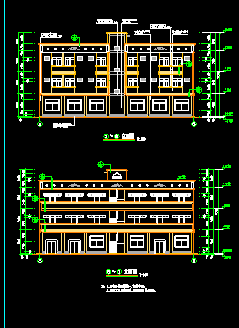 某小区多层宿舍楼建筑CAD施工平面图-图二