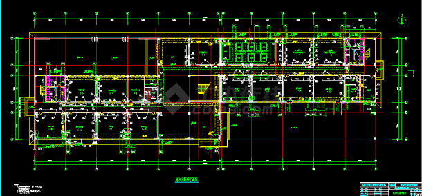 某校实验楼建筑cad框架结构施工图纸-图二