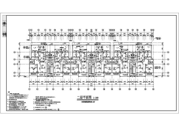 某安置小区六层住宅楼建筑设计施工图-图二