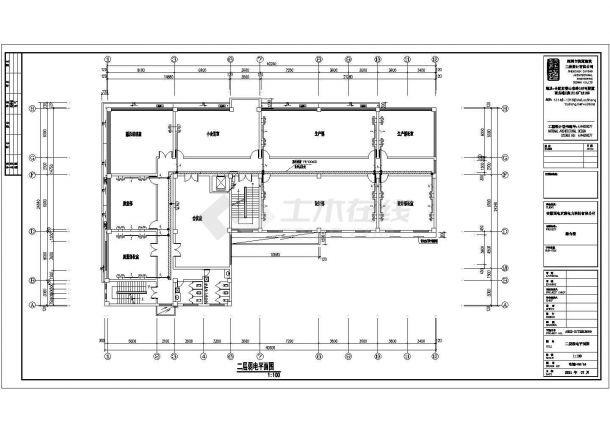 某地工厂内5层框架结构综合办公楼结构施工图-图二