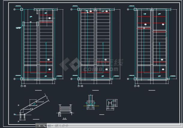 某地一套钢结构多层厂房cad设计图-图二