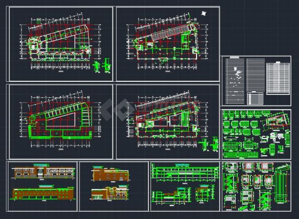 连云港某市区菜市场办公综合楼全套CAD施工设计图纸-图一
