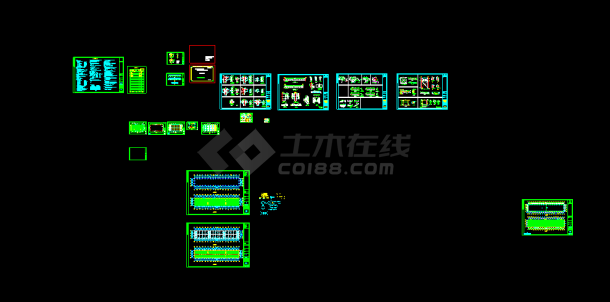 某炼油化工有限公司临时办公室CAD平面图-图一