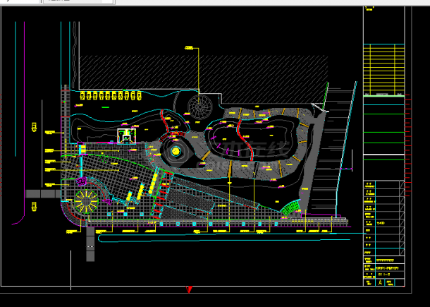 公园广场建筑方案设计全套CAD平面图-图二