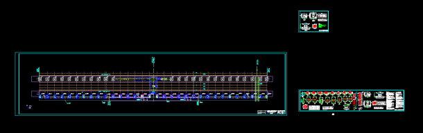 某铁路站台钢结构CAD平面设计图-图一