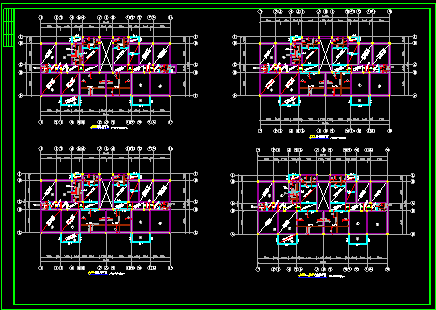 点式混凝土住宅结构cad施工方案图纸-图二