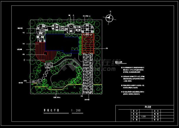 一整套别墅花园建筑设计cad平面施工图