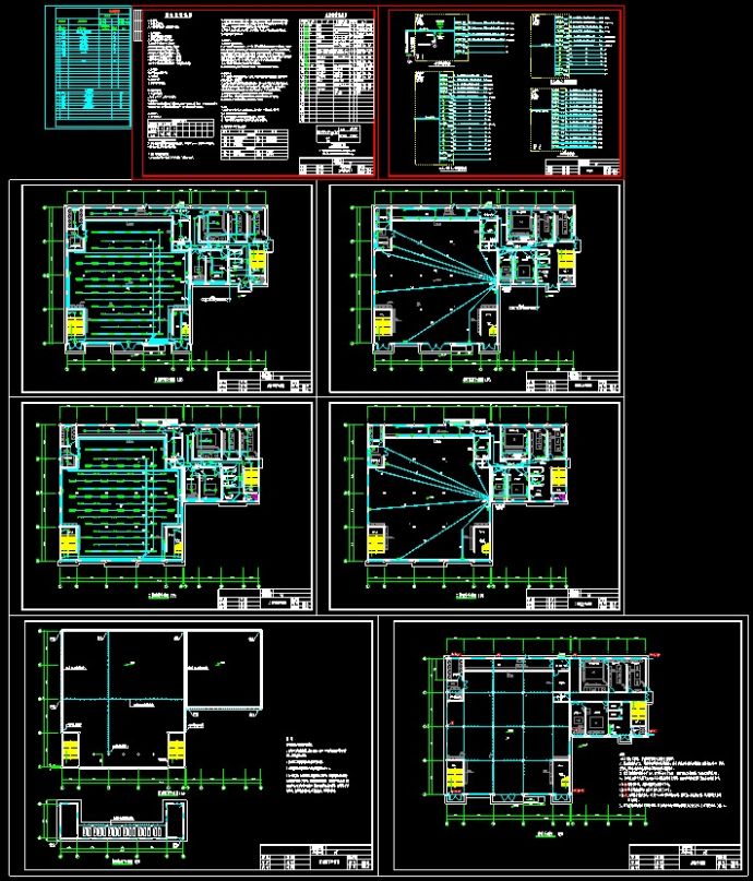 高中学校二层食堂全套电气设计cad施工方案图纸_图1