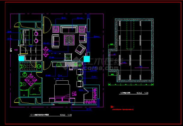 标准客房家私布置图CAD方案设计-图二