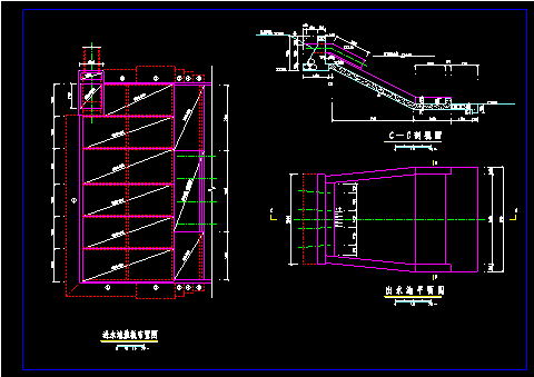 开发区排涝泵站施工CAD设计方案图-图二