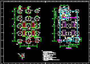 某框剪结构电控楼CAD平面结构施工图-图二