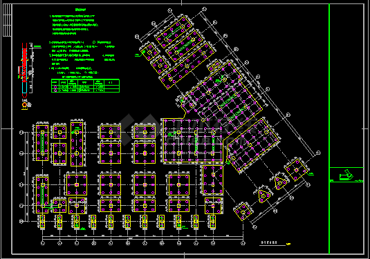 某培训中心结构CAD平面设计施工图-图二