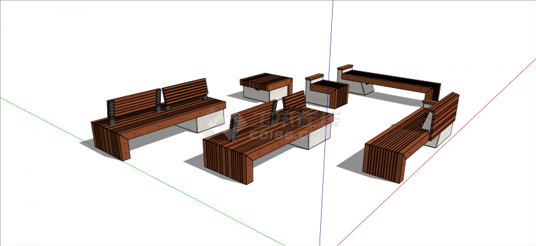 现代创意各式各样坐凳su模型-图二