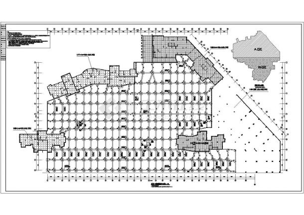 某住宅小区超长地下室框架结构顶空腔楼盖结构图-图二