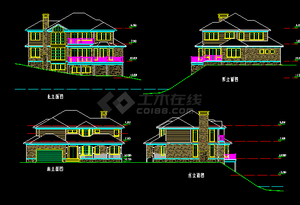 某城市别墅小区设计带CAD效果图4-图二