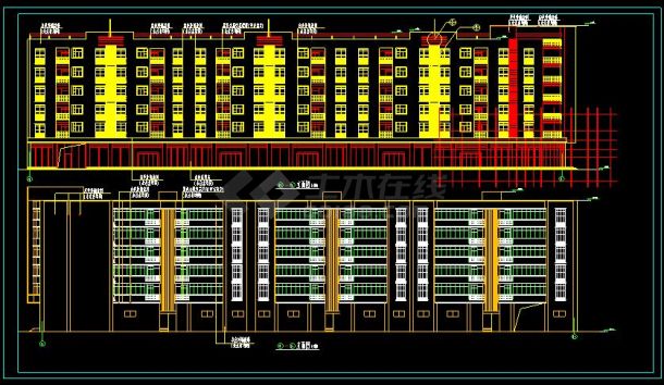 红塔区水利小区住宅的cad设计施工图(含设计说明）-图二