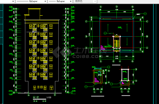 标准农民房建筑施工方案全套CAD图纸-图二