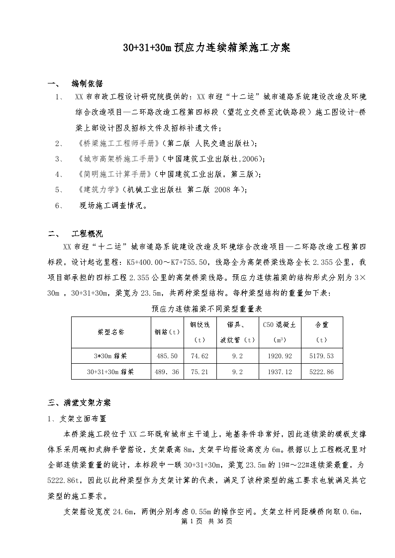 高架桥预应力连续箱梁专项施工方案-图一