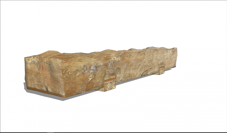 石质石柱简易创意坐凳su模型-图二