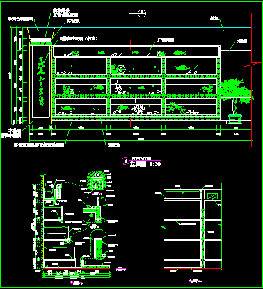 酒楼装修设计施工CAD方案详细图-图二