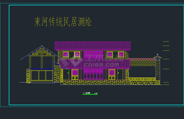 丽江某传统民居古建测绘CAD图纸-图二