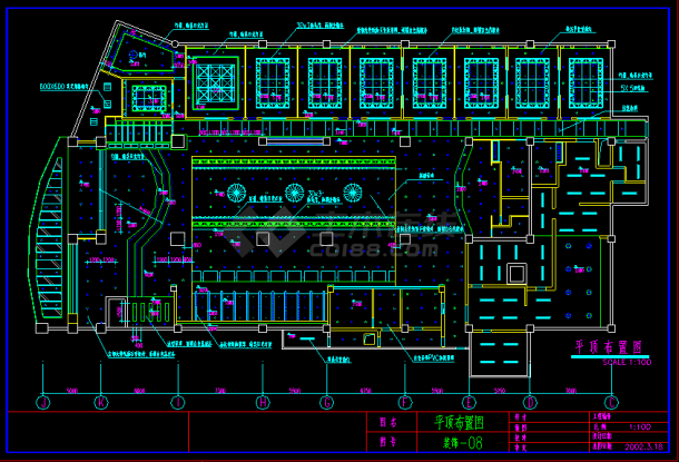 上海某酒店餐饮空间室内装修施工设计CAD图-图二