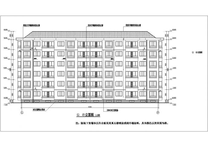 沁源县某地6层砌体结构住宅建筑设计图纸_图1