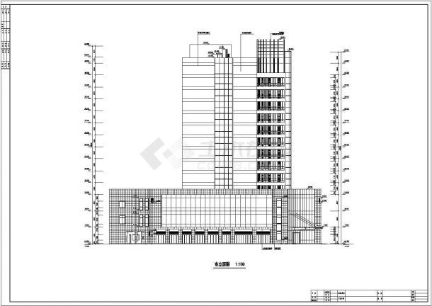 【浙江】某十四层现代风格酒店式公寓建筑设计施工图纸-图二