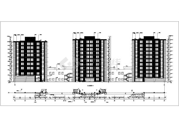 【沈阳】某商业广场十一层现代风格员工宿舍楼建筑设计施工图-图二