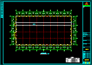 某市钢结构三层厂房CAD平面设计图-图二