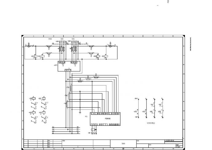地铁环控柜 双电源进线cad设计图_图1