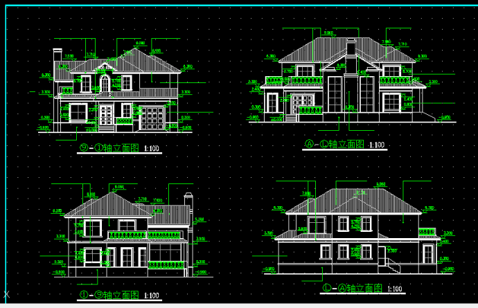 豪华中式别墅建施方案设计全套CAD图纸_图1