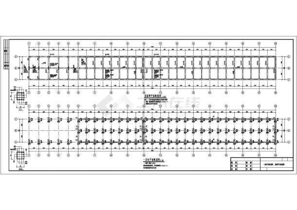 江苏省单层框架结构水池及泵房结构施工图-图二