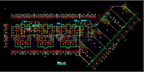 某市金玉良园小区建筑施工CAD图纸-图二