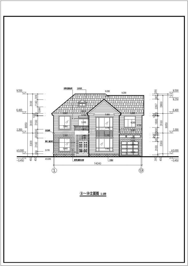 某二层框架结构独栋别墅建筑设计方案图纸（含效果图）-图一