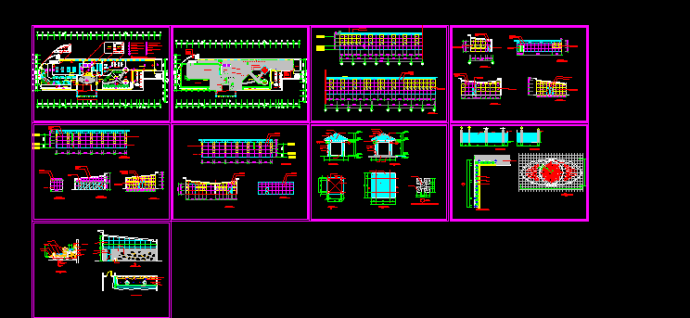 某豪华别墅屋顶花园建筑设计全套CAD图纸_图1