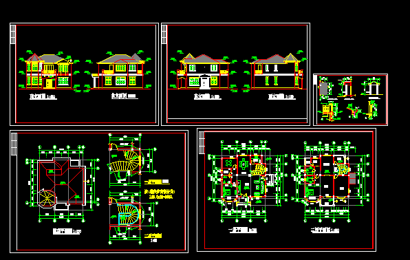 小别墅建筑施工方案设计全套CAD图纸_图1