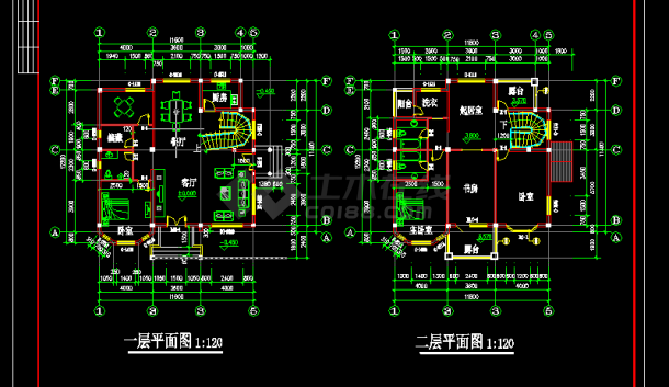 小别墅建筑施工方案设计全套CAD图纸-图二