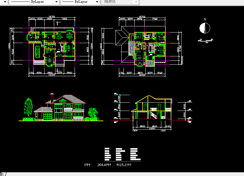 高档欧式别墅设计方案全套CAD图纸