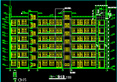 全套教学楼建筑结构CAD设计施工平面图-图二