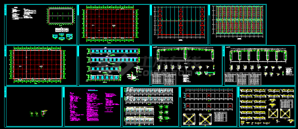 某建筑钢结构CAD设计施工全套平面图纸 -图一