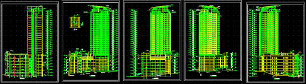 某市区高层住宅建筑物设计CAD图纸-图一