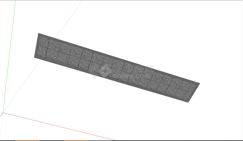 长方形的灰色的新中式园路铺装 su模型-图二