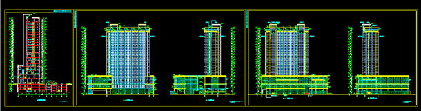 某高层酒店建筑cad设计全套施工图-图一