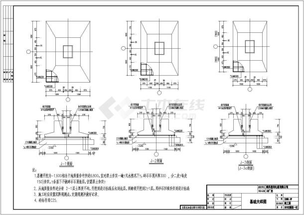 某地排架结构钢屋架厂房结构施工图-图一