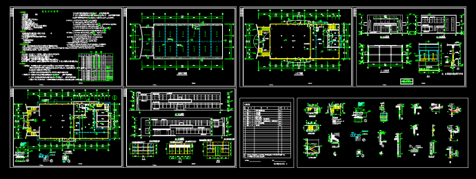 大型豪华食堂建筑cad设计方案图_图1