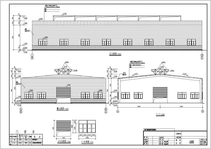 广东某24米单跨轻型门式钢架厂房结构施工图_图1
