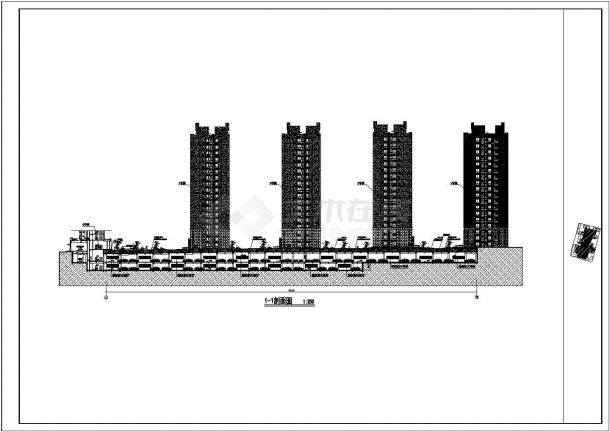 【重庆】住宅小区二层地下车库建筑设计施工图-图一