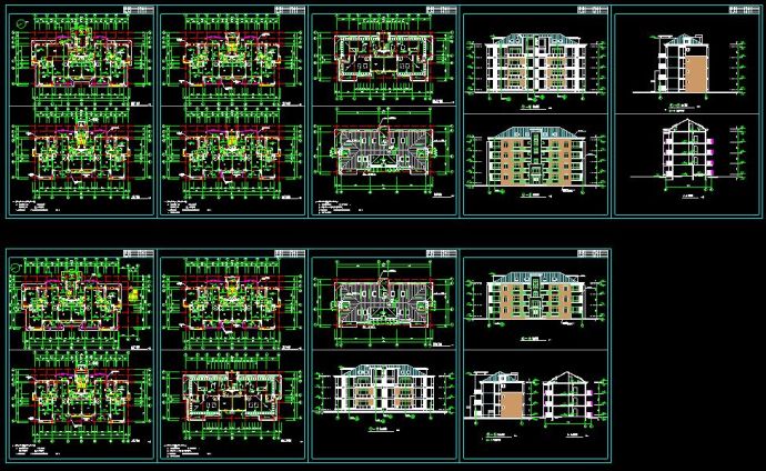 公寓建筑的cad平面设计施工图纸_图1